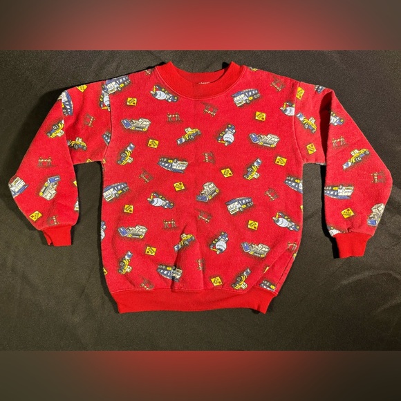 Garanimals Other - Garanimals Red Kids Construction Vehicles Sweatshirt Size 5T
